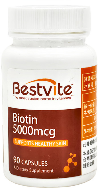 Bestvite 生物素膠囊, 90顆, 1罐