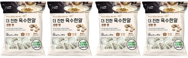 청해명가 더 진한 육수한알 진한맛 25개입, 100g, 4개