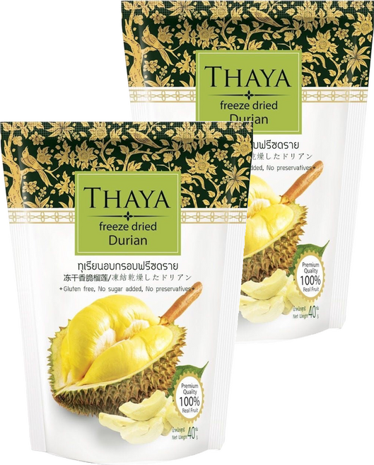 THAYA 榴槤乾, 40g, 2包