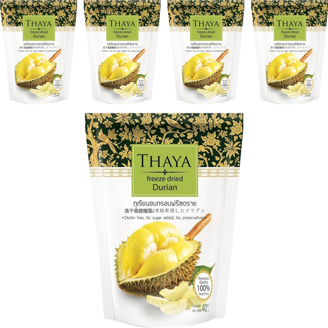 THAYA 榴槤乾, 40g, 5包