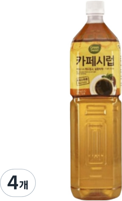 롯데웰푸드 카페 시럽, 4개, 1.5L