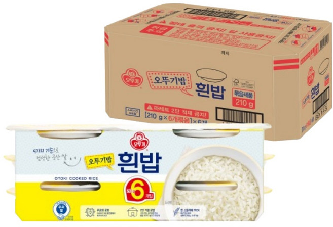 오뚜기 오뚜기밥 흰밥, 210g, 36개