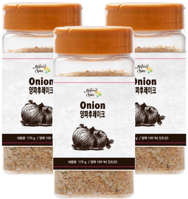 내츄럴스파이스 양파후레이크, 170g, 3개