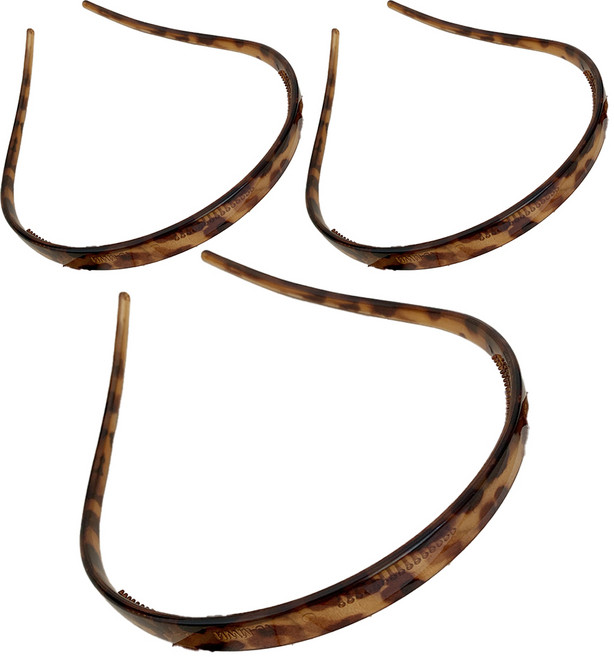 C.O.B 復古豹紋不夾耳細髮箍 3入