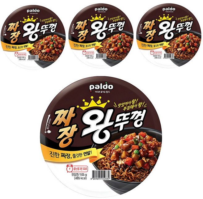 왕뚜껑 짜장 105g, 4개