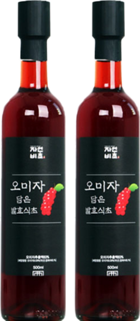 자연비초 오미자 담은 발효식초, 500ml, 2개
