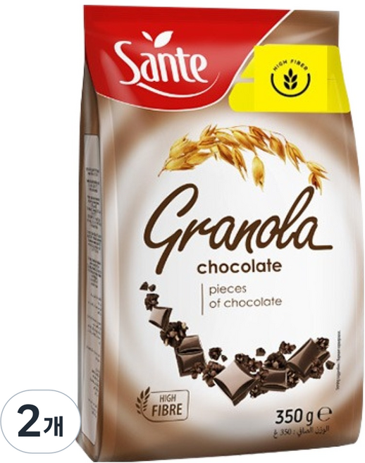Sante 巧克力格蘭諾拉, 350g, 2個