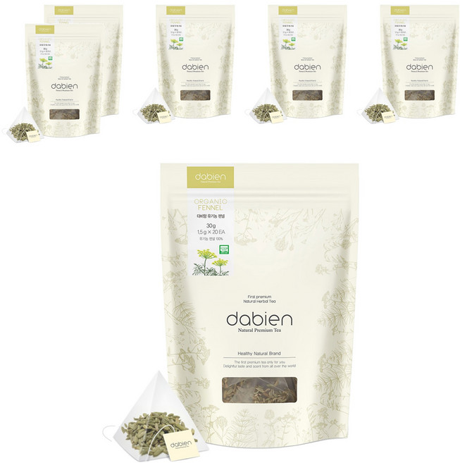다비앙 유기농 펜넬차 티백, 1.5g, 20개입, 6개