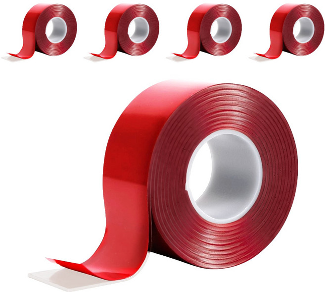 스코라 초강력 폼 양면 테이프 실내용 투명 2.5cm x 2m, 5개