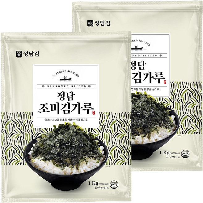 정담김 조미 김가루, 1kg, 2개