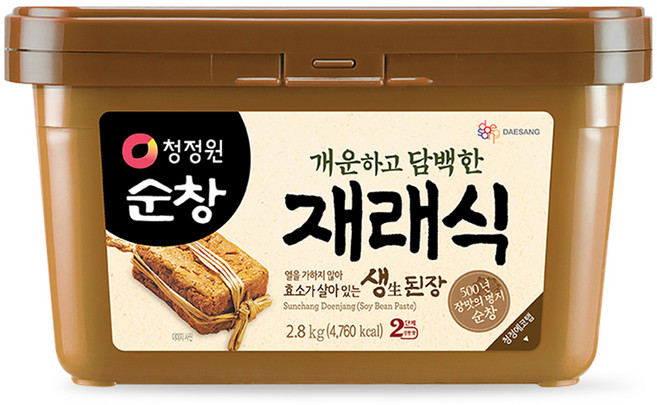 청정원순창 재래식 생된장, 2.8kg, 1개