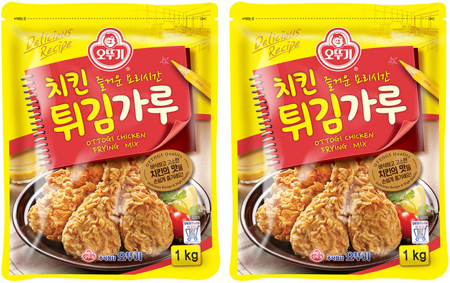 오뚜기 치킨 튀김가루, 1kg, 2개