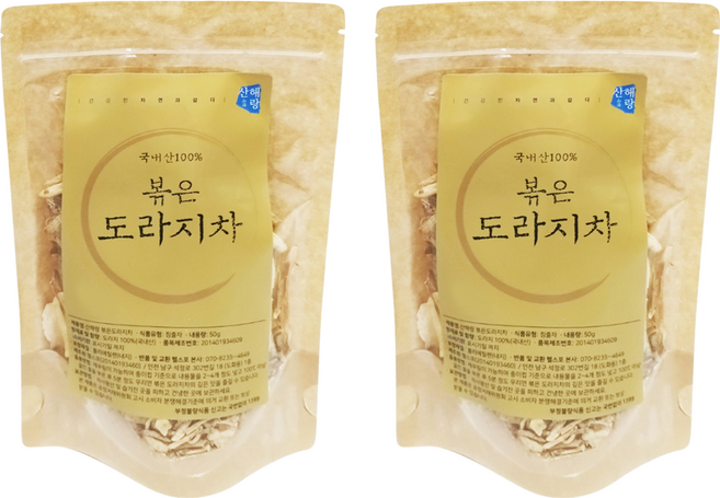 산해랑 볶은 도라지차, 50g, 1개입, 2개