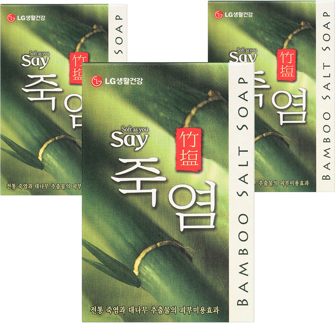 죽염 비누, 100g, 3개입