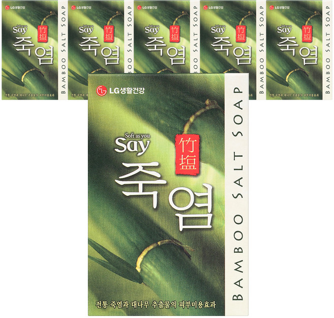 죽염 비누, 100g, 6개입