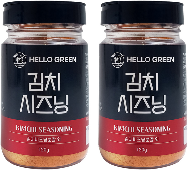 헬로우그린 김치 시즈닝 분말, 2개, 120g