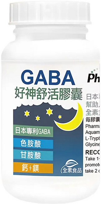 Healthwomen 赫而司 好神舒活GABA 色胺酸 甘胺酸 紅海藻 鈣鎂 全素食膠囊, 500mg, 60顆, 1罐