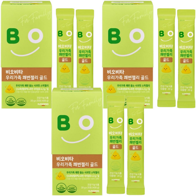 비오비타 우리가족 쾌변젤리 골드, 400g, 3개