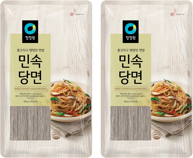 청정원 민속 당면, 300g, 2개