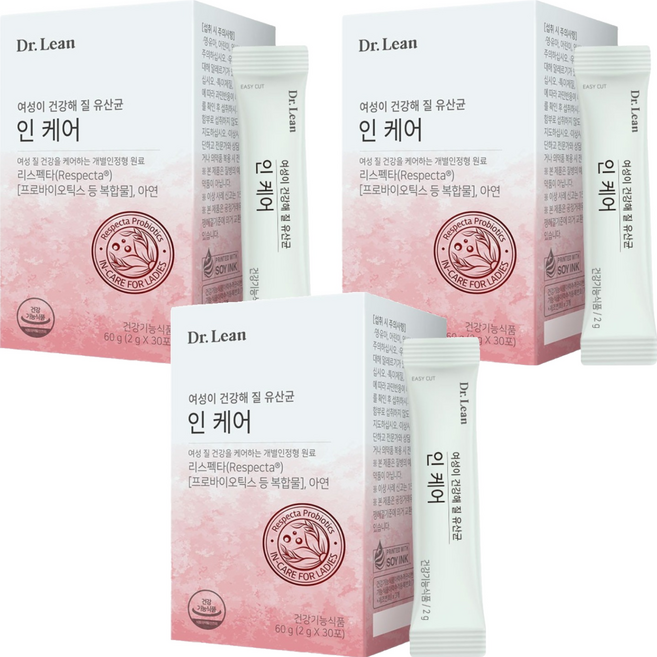 닥터린 인케어 유산균, 60g, 3개