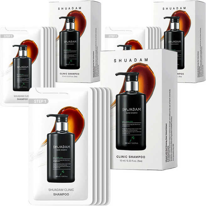 수아담 클리닉 샴푸, 3개, 50ml