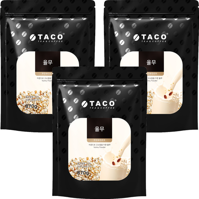 타코 율무 파우더, 870g, 3개, 1개입