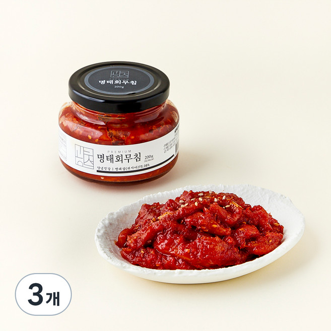 광천수산 명태 회 양념 무침, 200g, 3개
