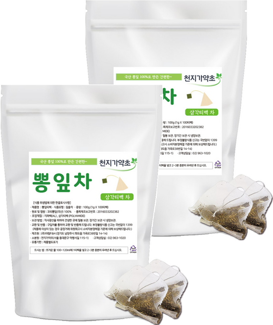 천지가약초 뽕잎차 삼각티백, 1g, 100개입, 2개