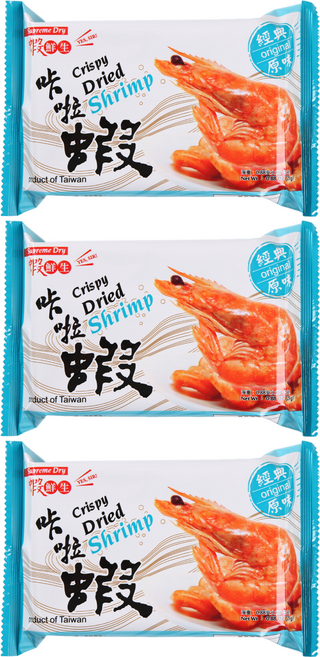 蝦鮮生 咔啦蝦 經典原味, 25g, 3包