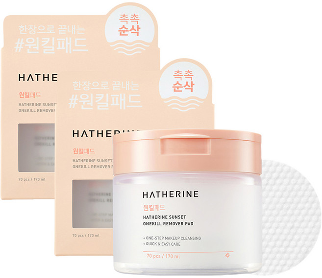 해서린 선셋 원킬 리무버 패드, 170ml, 2개