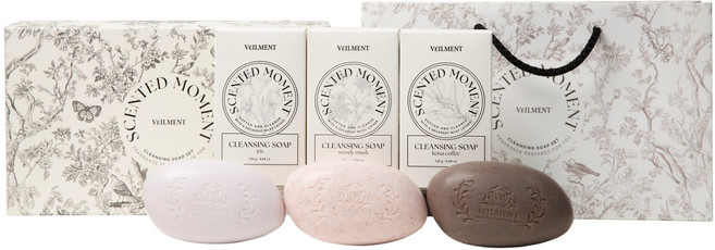 벨먼 베일속에서 피어나는 고풍스러움 센티드 모먼트 프리미엄 클렌징솝 3종 선물세트 + 쇼핑백, 1세트