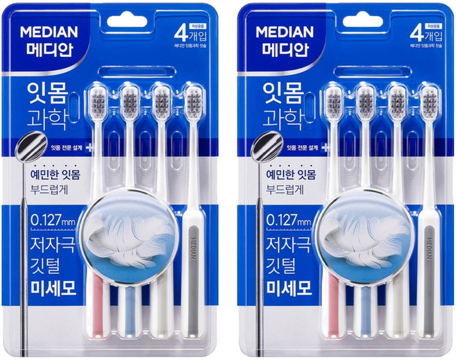 메디안 잇몸과학 칫솔, 4개입, 2개