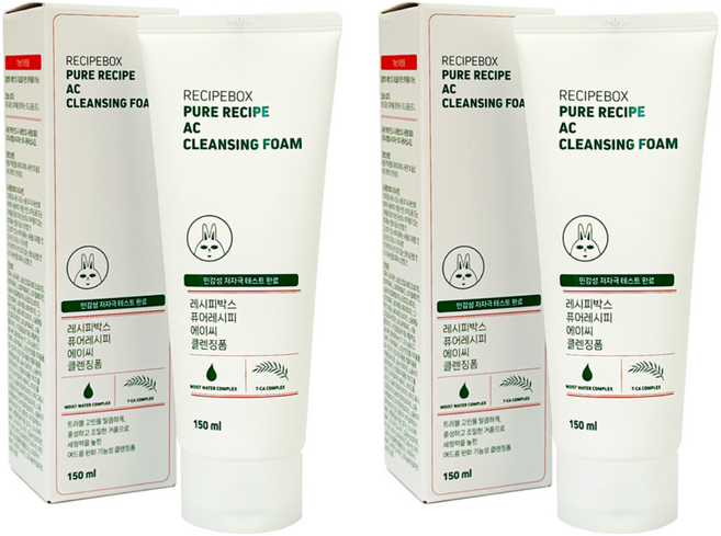 레시피박스 여드름 기능성 AC 폼클렌징, 150ml, 2개