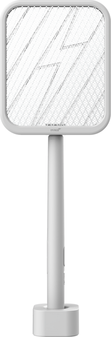 [KC인증]번개표 충전식 프리미엄 전기 고급형 파리채, 화이트