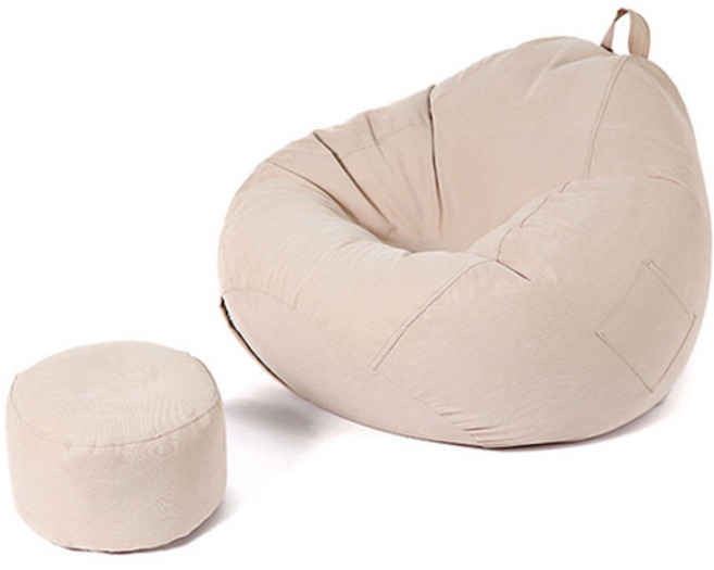 高級懶人沙發 90 x 100 cm, 米色