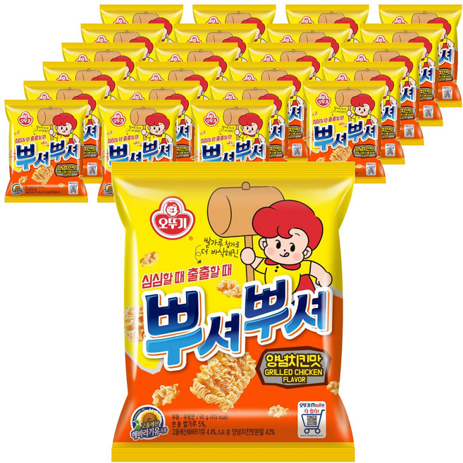 오뚜기 뿌셔뿌셔 양념치킨맛, 90g, 24개