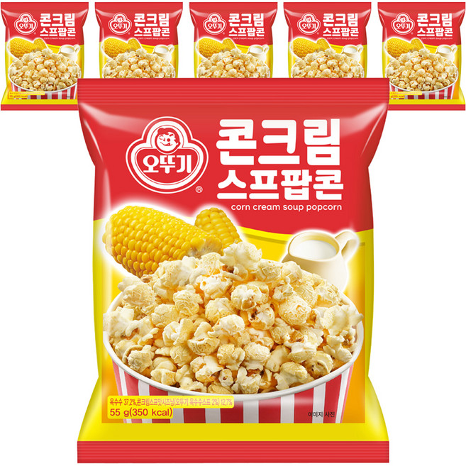 오뚜기 콘크림 스프팝콘, 55g, 6개