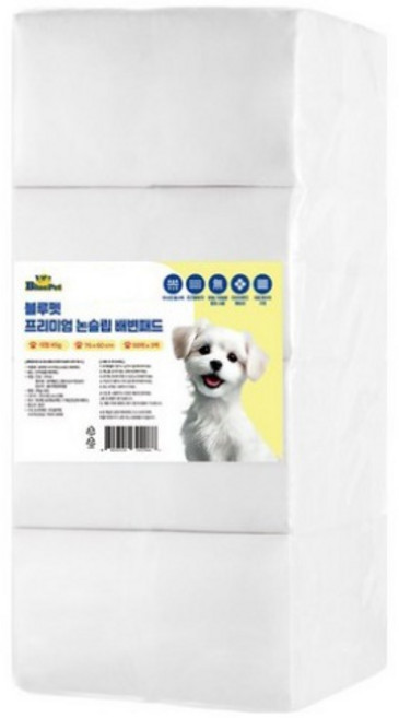 블루펫 프리미엄 논슬립 강아지 배변패드 무향 45g, 150개입, 1개