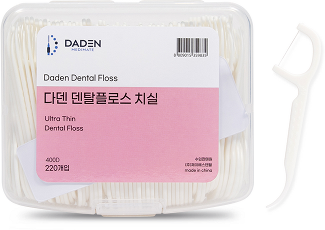 다덴 400D 덴탈플로스 Y형 치실, 75mm, 220개입, 1세트