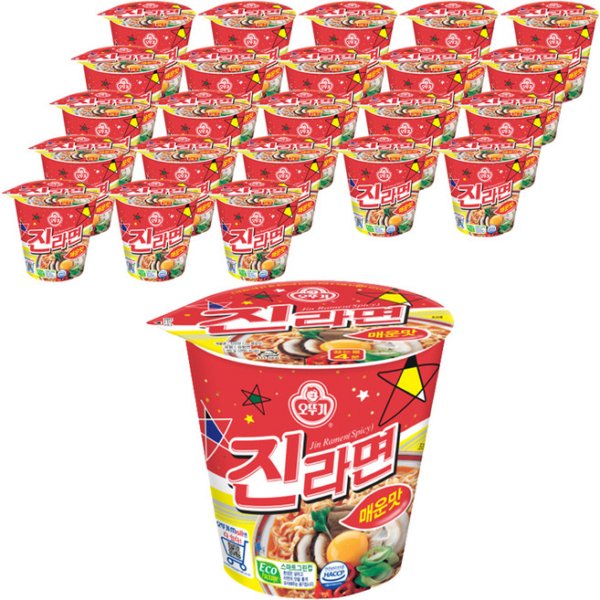 오뚜기 진라면 컵 매운맛 65g, 24개