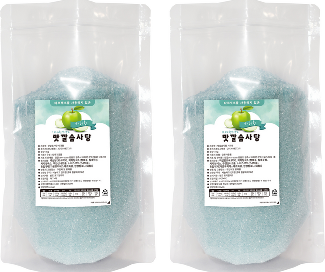 맛깔슈가 솜사탕 설탕 사과향, 1kg, 2개