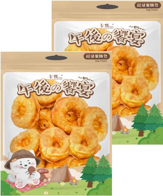 CaMo 卡默 裏肉量販包 10個, 雞肉泥甜甜圈, 350g, 2包