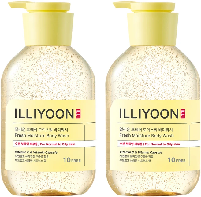 일리윤 프레쉬 모이스춰 바디워시 시트러스향, 500ml, 2개 - 쿠팡