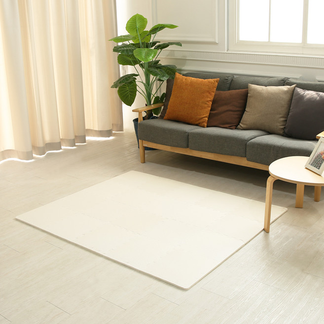 다드림 EVA 어린이안전인증 퍼즐매트 10p + 테두리 마감재 15p, 아이보리, 1개