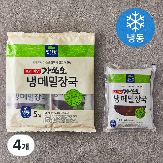 면사랑 가쓰오 냉메밀장국 5인분 (냉동), 1.5kg, 4개