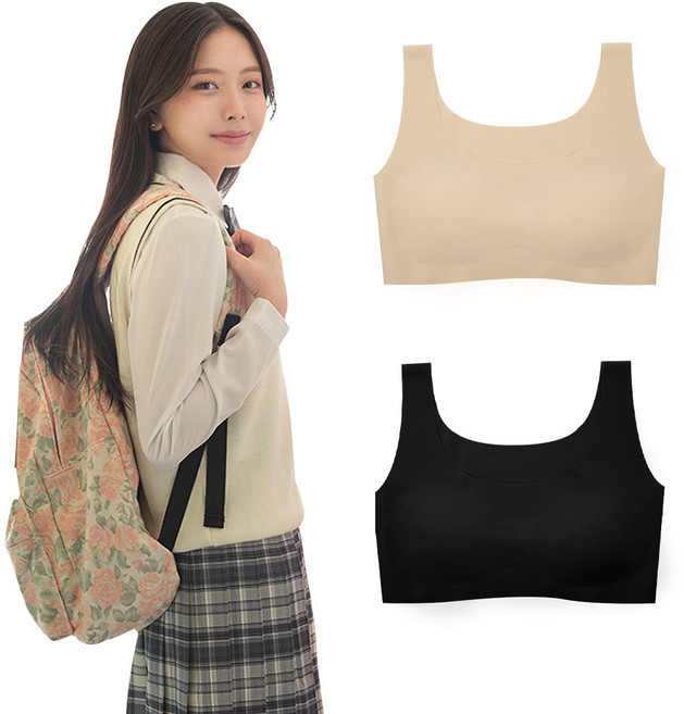 어나더디 주니어 더 아이 하이틴 심리스 브라탑 2p