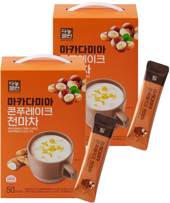 다농원 마카다미아 콘푸레이크 천마차, 18g, 50개입, 2개