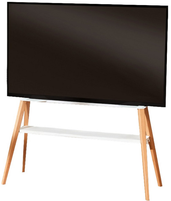 엘디엘마운트 벽면 밀착 이젤형 TV 거치대 삼성 LG 호환 선반 티비 스탠드 화이트, APL-FS44WS, 1개