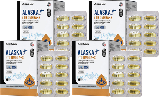 엔젯오리진 알래스카 알티지 오메가-3, 60정, 4개