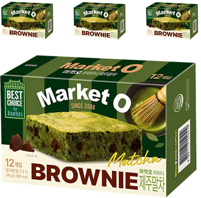 마켓오 브라우니 제주말차, 240g, 4개